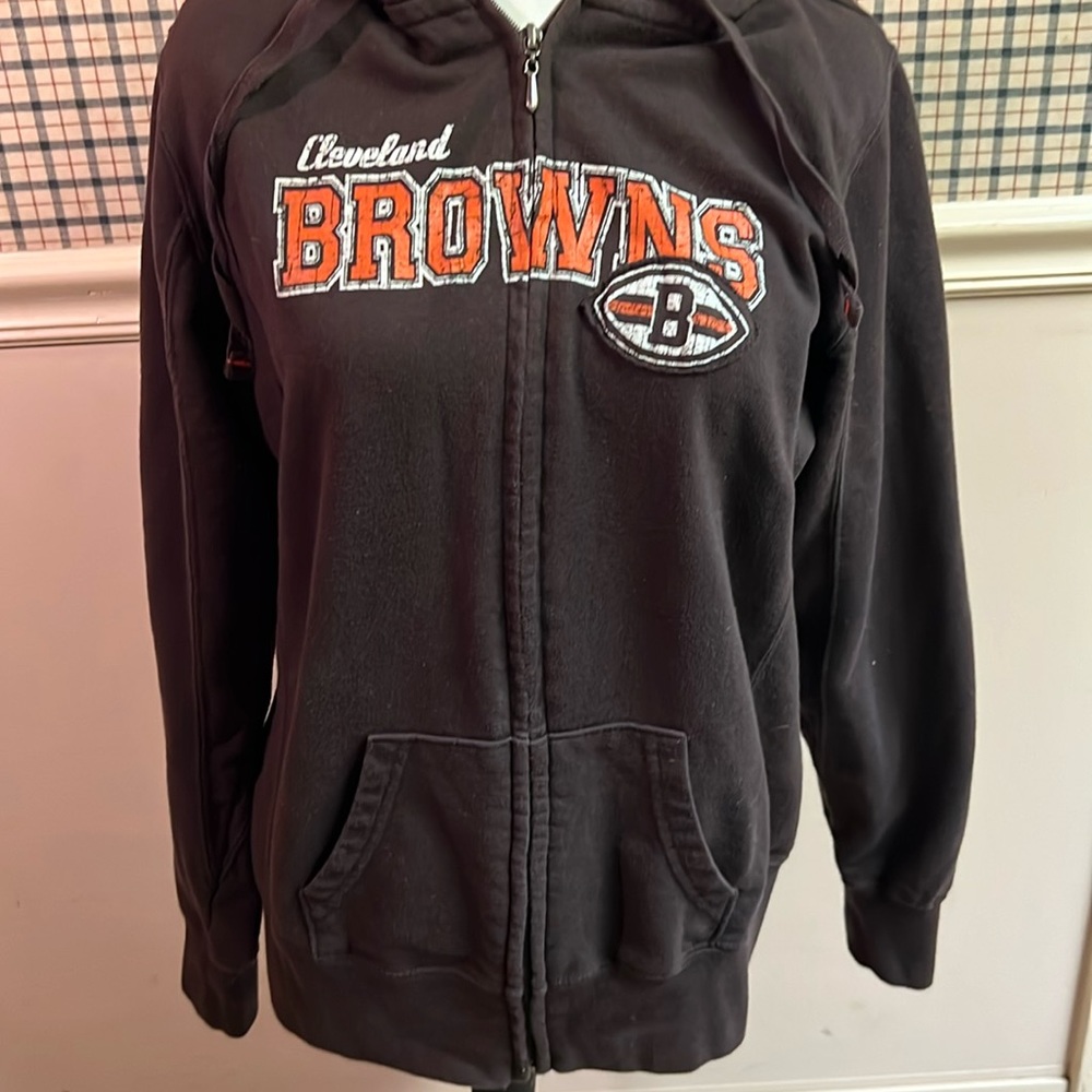 Cleveland Browns Hooded Zip Up Sweatshirt Women's Size Large